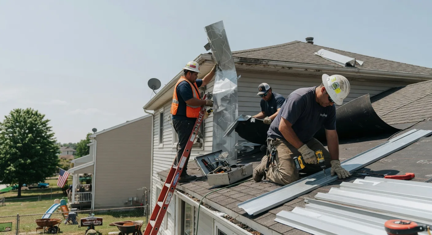 Storm Damage Metal Roof Repair in Woodland, MS